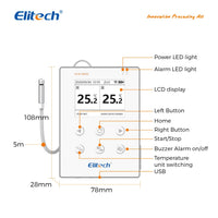 1 x RAW Customer Returns Elitech Temperature Data Logger, Wireless Remote Monitoring, External Dual Temperature Probe, Alerts and Historical Data, Mobile Apps, Cloud Management, Push Notification, RCW-800W TDE - RRP €116.24