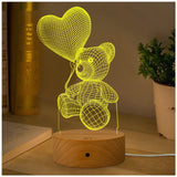 1 x RAW Customer Returns GEEKEO 3D Lamp Gifts Bear Lamp for Women Kids Bedside Lamp Valentine s Day Female Gift Anniversary Birthday Gift LED Lamp Color Changing Decor for Mom or Wife - RRP €18.13