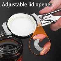 1 x Brand New GIEEU Jam Can Opener Manual Adjustable Stainless Steel Kitchen Tool Non-Slip Can Opener Jam - RRP €20.4