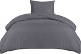 1 x RAW Customer Returns Utopia Bedding bed linen 135x200 set - microfiber duvet cover 135x200 cm 1 pillowcase 50x75 cm - grey - RRP €12.99