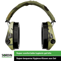 1 x RAW Customer Returns Sordin Pro-X LED hearing protection - 75302-X-08-S - active hunting hearing protection - EN 352 - gel cushion, camo band camo capsule - RRP €283.79