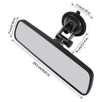 1 x RAW Customer Returns Anti-glare car rear view mirror for indoor use. Universal panoramic and wide-angle mirror with suction cup for car and boat. - RRP €21.99