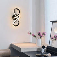 1 x RAW Customer Returns Tealight LED wall light indoor, modern wall lamp 20W, 3000K warm light, black wall lighting indoor for living room, bedroom, hallway - RRP €31.09