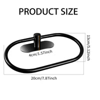 4 x Brand New WLLHYF Self-adhesive towel ring made of stainless steel towel holder rust-proof bathroom towel holder without drilling towel ring towel holder for bathroom kitchen black  - RRP €41.72