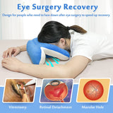 1 x RAW Customer Returns Face Down Pillow After Eye Surgery Prone to Vitrectomy Retina Recovery Equipment Donut Face Pillow Massage Head Headrest Desk Pillow for Nap Piercing Blue - RRP €39.99