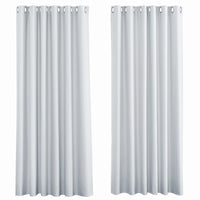 1 x RAW Customer Returns PONY DANCE Curtain White Opaque Curtains Living Room Modern Set of 2 H 245 x W 200 cm Blackout Curtains Thermal Curtain with Eyelets Blackout Curtain for Living Room, grey-white - RRP €58.95