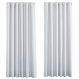 1 x RAW Customer Returns PONY DANCE Curtain White Opaque Curtains Living Room Modern Set of 2 H 245 x W 200 cm Blackout Curtains Thermal Curtain with Eyelets Blackout Curtain for Living Room, grey-white - RRP €58.95