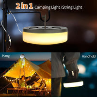 12 x RAW Customer Returns 10M camping fairy lights roll up, waterproof portable stowable camping lamp for outdoor use, camping lamp and LED fairy lights for room decoration and outdoor decor, warm light. Gray  - RRP €216.48