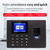 1 x RAW Customer Returns Bisofice Biometric Fingerprint Attendance Machine Fingerprint Password ID, Employee Check-in Recorder with 2.4 inch Display Multi-Language Support - RRP €39.98