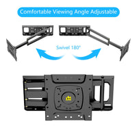 1 x RAW Customer Returns TV wall mount swivel FORGING MOUNT TV mount wall TV mount 650mm long reach rotatable tiltable corner holder for 13-43 inch flat curved TVs up to 35kg max. VESA 200x200mm - RRP €40.33