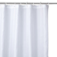 1 x RAW Customer Returns Encasa shower curtain waterproof, mold and mildew resistant ZZ White Polyester Washable Bathroom Curtains With 10 Hooks Easy installation Quick drying 183x183cm - RRP €21.7