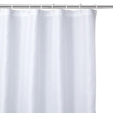 1 x RAW Customer Returns Encasa shower curtain waterproof, mold and mildew resistant ZZ White Polyester Washable Bathroom Curtains With 10 Hooks Easy installation Quick drying 183x183cm - RRP €21.7