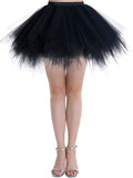 1 x RAW Customer Returns Dressystar LXQC Petticoats Mini Skirt Short Underskirt Tutu Irregular Tulle Women Girls Ballet Skirt Multi-Layers Black XL - RRP €20.5