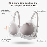 1 x RAW Customer Returns Dresime Nursing Bras, Ultra Comfort Wireless Maternity Bra Pregnancy Bras for Women - RRP €26.99