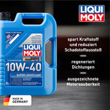 1 x RAW Customer Returns Liqui Moly 1301 Super Low Viscosity Engine Oil 10W-40 5 Liter - RRP €57.92