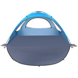 1 x RAW Customer Returns MoopGou beach tent, portable beach tent for 2-4 people, baby beach tent with UV protection 50 , beach tent with 3 ventilated windows, quick assembly, easy to carry umbrella beach tent white  - RRP €40.33