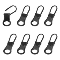 1 x Brand New Pack of 8 Zip Sliders Replacement, Zip Sliders, Removable Zip Zipper Repair Replacement Kit Black for DIY Clothing Backpacks Jackets Black  - RRP €20.4