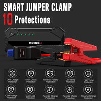 1 x RAW Customer Returns GREPRO 3000A Jump Starter Power Bank, Car Jump Starter Power Bank for 12V Jump Starter up to 10.0L Petrol, 8.0L Diesel , Portable Jump Starter with USB Quick Charge 3.0 Ports, LED Flashlight Compass - RRP €57.6