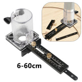 1 x RAW Customer Returns Uadme milling module transparent, router accessories trimmer milling module offset base, with 2 positioning holes, for FF04 6, FF02 6 and the wood cutter with 65 mm diameter - RRP €49.89