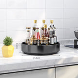 1 x RAW Customer Returns XNTONG Rotating Spice Shelf Organizer for Kitchen Bathroom Countertop Closet Office Etc, 10 Steel Rotating Tray - RRP €19.99