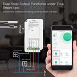 1 x RAW Customer Returns MOES WiFi Smart DIY Switch Module with Waterproof Temperature Sensor, Dual Output Controller, Smart Life App Wireless Remote Control, Works with Alexa Google Home - RRP €27.22