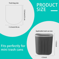 9 x RAW Customer Returns Sadocom 3L Small Garbage Bag, 300pcs, 30 35cm, Trash cans for mini table trash can, bathroom office car trash bag, food trash bag, white - RRP €147.06