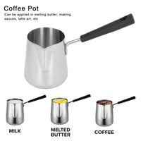 1 x Brand New Hoopoocolor Butter Warmer, 350Ml Rust-Resistant Non-Deformable High Temperature Resistant Mini Stainless Steel Milk Pot, Nozzle Tilting Turkish Coffee Pot for Melted Butter, Heated Coffee Milk - RRP €20.4