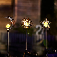 1 x RAW Customer Returns Trymeuro solar lights for outdoor garden decoration with waterproof, 3 pieces sun moon star LED solar lamp for path lawn patio balcony yard backyard decoration - RRP €29.23