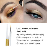 1 x Brand New Colors Glitter Liquid Eyeliner,Diamond Shimmer Eyeliner,Liquid Glitter Eyeliner,Long Lasting Glitter Eyeshadow,Waterproof Eyeliner Set,Liquid Eyeshadow,Yellow,5g - RRP €15.6