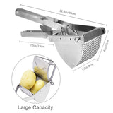 1 x RAW Customer Returns Potato Press, Sopito Potato Press Stainless Steel Baby Food Fruit and Vegetable Potato Masher for Creamy Fluffy Mashed Potatoes and Food Recipe - RRP €25.99