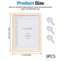 1 x RAW Customer Returns Set of 3 picture frames A4 Wooden picture frame 21x30 cm Photo frame DIN A4 Picture frame MDF Frame made of shatter-proof plexiglass Poster frame Hanging picture frame Ideal for collage portraits certificates - RRP €17.96