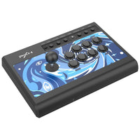 1 x RAW Customer Returns PXN-008 Fight Stick Joystick Arcade Fight Stick with TURBO Macro Functions Plug and Play Arcade Fighting for PC, PS3, PS4, Xbox One Xbox Series X S Android TV Box, N-Switch PXN-008-Blue  - RRP €59.48