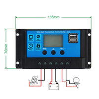 1 x RAW Customer Returns Solar Panel Charge Controller 60A 50A 40A 30A 20A 10A 12V 24V Auto Solar Charge Controller PWM Controller 60A  - RRP €19.57