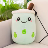 1 x RAW Customer Returns EXQULEG Bubble Tea Plush Toy Boba Cuddly Toy Plush Dolls Soft Cuddly Toy Tea Soft Doll Tea Cup Cushion Children s Toy Blue Round Eyes, 35 cm  - RRP €23.18