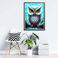 1 x Brand New Hoobee 5D Diamond Painting DIY Set Owl, Diamond Painting Pictures Animal, Full Drill Embroidery Cross Stitch Art Craft for Home Wall Decoration 30 40 cm  - RRP €20.4