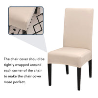 1 x RAW Customer Returns Aisprts Chair Covers Set of 6 Stretch Chair Covers for Dining Room Chairs, Removable Washable Chair Protector Decoration Chair Cover for Home, Kitchen, Wedding, Restaurant, Party, Hotel, Ceremony, Banquet - RRP €26.99