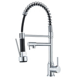 1 x RAW Customer Returns TVTIUO Kitchen Faucet, with 2 Nozzles, Spring-loaded Kitchen Tap, 360 Rotation, Standard Cold and Hot, Chrome-plated Brass. - RRP €71.83