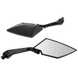 1 x RAW Customer Returns Motorcycle Wing Mirror 8mm 10mm Universal Carbon Style Aluminum Rear View Mirror for Motorcycle Scooter Mope - RRP €32.4