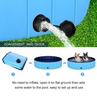 1 x RAW Customer Returns EONPOW Foldable Dog Pool 120x30cm - Large PVC Paddling Pool for Dogs, Non-Slip Swimming Pool, Foldable Dog Paddling Pool - RRP €34.99