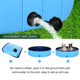 1 x RAW Customer Returns EONPOW Foldable Dog Pool 160x30cm - Large PVC Paddling Pool for Dogs, Non-Slip Swimming Pool, Foldable Dog Paddling Pool - RRP €41.74