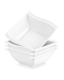 1 x RAW Customer Returns MALACASA Soup Bowls, Cereal Bowls, 850 ml Bowls for Kitchen, Ceramic White Bowl Set for Cooking, Dishwasher Safe, Flora Series, FLORA-4SBS - RRP €33.26