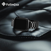 1 x RAW Customer Returns Fullmosa Compatible with Apple Watch Strap 45mm 44mm 49mm 42mm, Metal Replacement Band for Ultra 2 Ultra SE Series 9 8 7 6 5 4 3 2 1 Stainless Steel iWatch Bands Black Short  - RRP €28.51