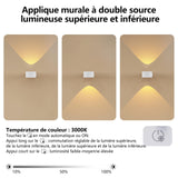 1 x RAW Customer Returns Feallive Indoor Wall Light with Motion Sensor, with Rechargeable Battery, Touch Control, 3 Brightness Levels, 360 Rotatable, Lamp for Living Room, Bedroom White  - RRP €26.67