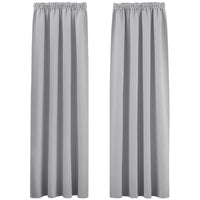 1 x RAW Customer Returns PONY DANCE Curtain Opaque Ruffle Tape Extra Long Curtains and Drapes Heat-Insulating Set of 2 H 260 x W 140 cm Blackout Curtains Grey Curtains Living Room Modern, Silver Grey - RRP €42.92