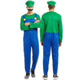 1 x Brand New YIYUANIJI Super brothers clothing including hat trousers beard - suitable for carnival, Christmas, carnival and role play - RRP €30.24