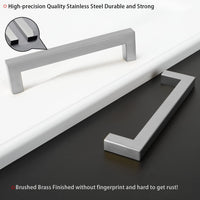 1 x RAW Customer Returns LONTAN Pack of 20 furniture handles, stainless steel handles for kitchen cupboards, kitchen handles, 160 mm hole spacing, cupboard handles, kitchen handles, stainless steel door handles, kitchen drawer handles - RRP €48.4