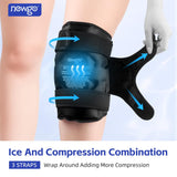 1 x RAW Customer Returns NEWGO XXL Large Ice Pack for Knee Replacement Surgery, Reusable Gel Cold Pack to Wrap the Entire Knee for Knee Injuries, Pain Relief, Swelling, Bruises Black  - RRP €25.99