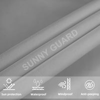 1 x RAW Customer Returns SUNNY GUARD balcony privacy screen 90x500cm balcony cover PES UV protection balcony cladding weatherproof, with cable ties, light grey - RRP €22.18