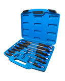 1 x RAW Customer Returns ROTATION Magnetic Screwdriver Set, High Torque, 6 Phillips and 6 Flat Head Tips, Go-Thru Steel Blades 12 Piece Hand Tool Set, Square - RRP €34.99