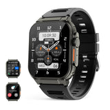 1 x RAW Customer Returns Smartwatch Men Ultra with telephone function, fitness tracker with heart rate sleep monitoring, music storage, 600 mAh large battery, blood pressure monitor, voice recorder, fitness watch sports watch for Android iOS - RRP €42.35